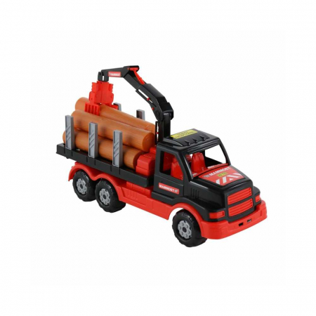 Masini Plastic - Metal - Camion cu lemne - Mammoet, 47x16x26 cm, Polesie