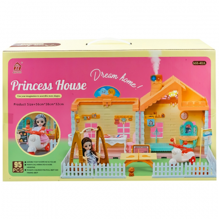 Papusi si accesorii - Casuta papusi, 95 piese/set