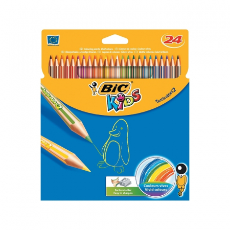 CREIOANE COLORATE - Creioane colorate Tropicolors set 24 - BIC