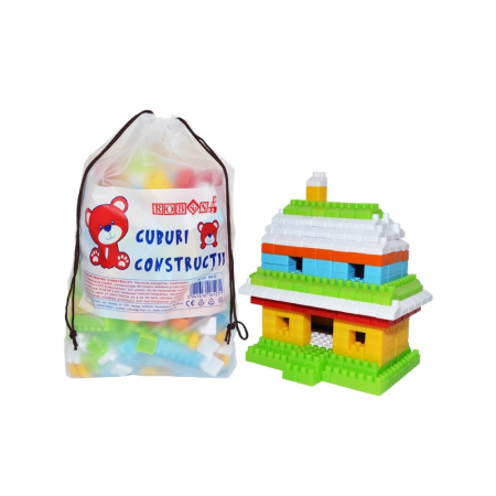 Cuburi constructie si jocuri constructii - Cuburi constructii ambalaj mare, 320 piese/570g - ROBENTOYS