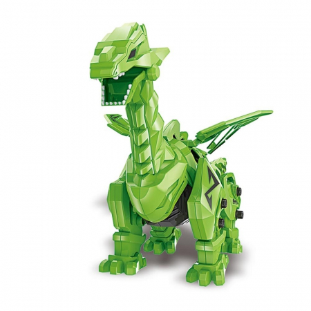 Figurine - Animale Plastic - Cuburi constructii Robozaur, cu bateriiÂ - TANYSTROPHEUS