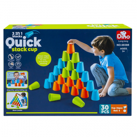 Jucarii bebelusi - Cupe pentru stivuit, 30 piese