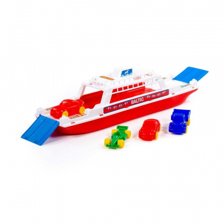 Jucarii pentru nisip si plaja - Feribot cu masinute, 45.5x12.5x11.6 cm - Polesie