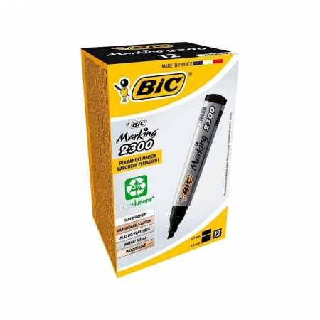 ACCESORII BIROU - Marker permanent 2300 negru 12/cutie - BIC