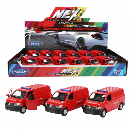 Set Masini - Set Motociclete - Masina Volkswagen Transporter T6 Van Welly  - Toi-Toys