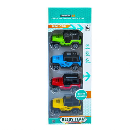 Set Masini - Set Motociclete - Masinute metal, 4 buc/set