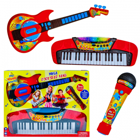 Instrumente Muzicale - Orga cu baterii + chitara si microfon