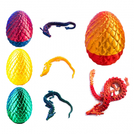 Figurine - Animale Plastic - Ou cu dragon