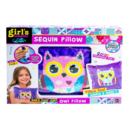 Creativitate - Arts & Crafts - Perna cu paiete reversibile, Bufnita