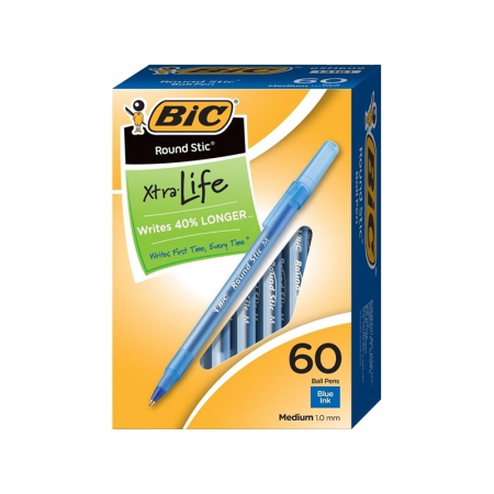 ACCESORII BIROU - Pix Round Stic albastru 60/cutie - BIC
