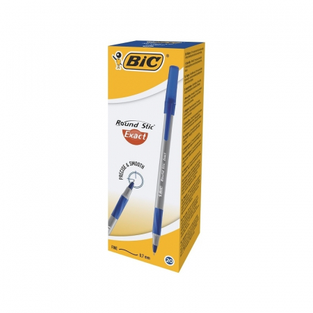ACCESORII BIROU - Pix Round Stic Exact albastru 20/cutie - BIC