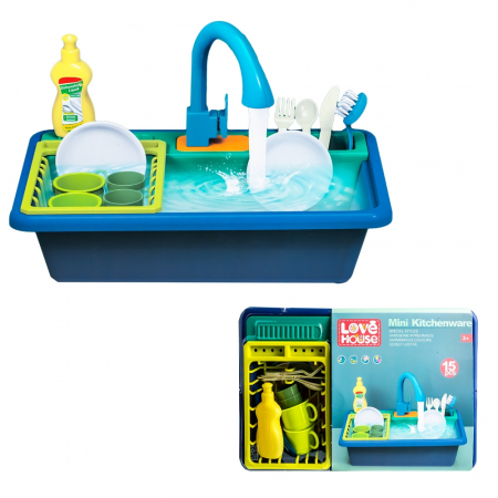 Papusi si accesorii - Play set bucatarie, 15 piese/set