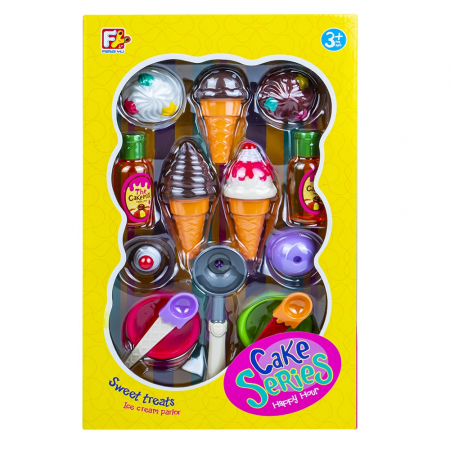 Papusi si accesorii - Play set inghetata, 18 piese/cutie