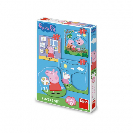 Puzzle - Puzzle 3 in 1, Peppa Pig - DINO TOYS