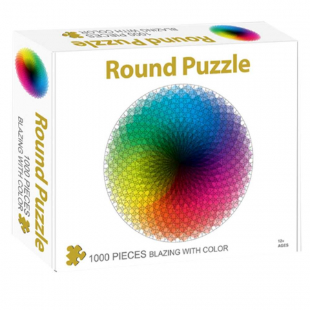Puzzle - Puzzle carton, in cutie, Roata culorilor, 1000 piese