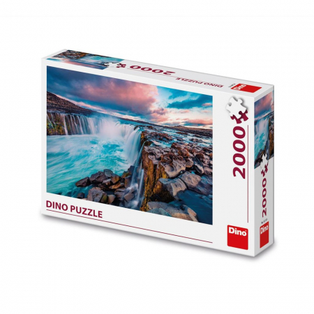 Puzzle - Puzzle Cascada Selfoss, 2000 piese - DINO TOYS