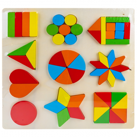 Jucarii din lemn - Puzzle din lemn, diferite forme
