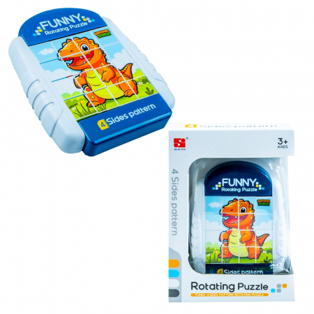 Puzzle - Puzzle educativ, cu 4 fete, Dinozaur