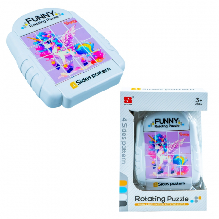 Puzzle - Puzzle educativ, cu 4 fete, Unicorn