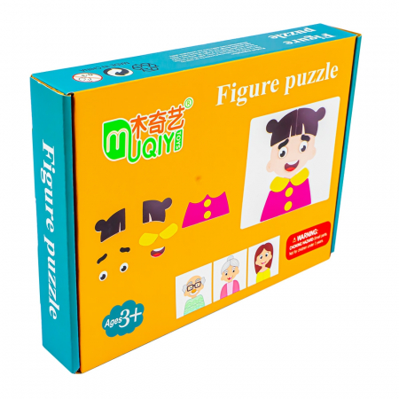 Jucarii din lemn - Puzzle magnetic, din lemn, Meserii/Familie
