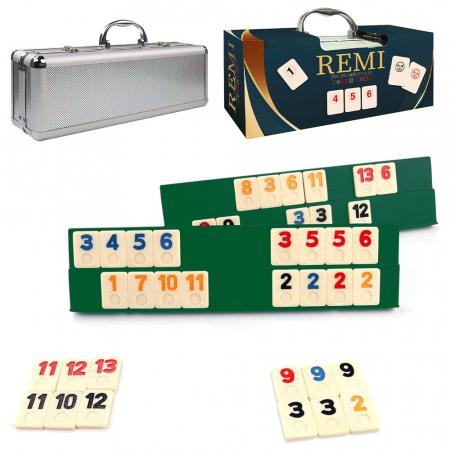Jocuri si jocuri educative - Remi in cutie de aluminiu - ROBENTOYS