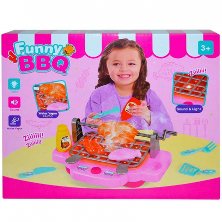 Papusi si accesorii - Set barbeque cu lumina si sunet, in cutie
