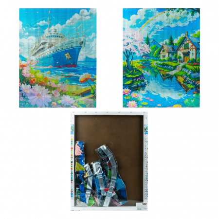 Creativitate - Arts & Crafts - Set creativ: Mozaic cu diamante, canvas 40x50 cm