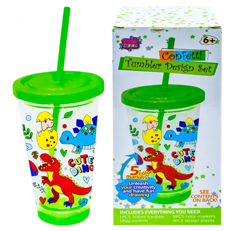 Creativitate - Arts & Crafts - Set DIY - Pahar din plastic, 500 ml