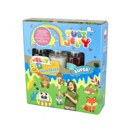 Creativitate - Arts & Crafts - Set TubiJelly, 3 culori - Animale - TUBAN