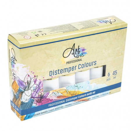 TEMPERA - Tempera Art, GALBEN, 45ml, 6 buc/set - ARTLINE
