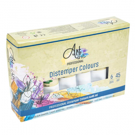 TEMPERA - Tempera Art, VERDE, 45ml, 6 buc/set - ARTLINE