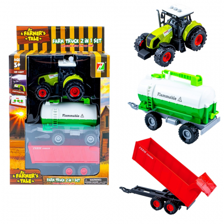 Masini cu Baterii - Tractor cu cisterna, muzica si lumina