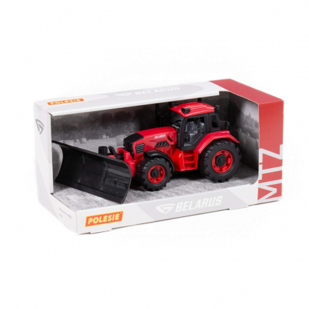 Masini Plastic - Metal - Tractor cu plug deszapezire, 31x15x14,5 cm, Polesie