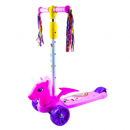 Biciclete - Trotinete - Triciclete - Trotineta, roti silicon, cu led - Unicorn