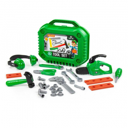 Unelte plastic - Unelte in gentuta, 26 piese/set, 32x19,5x26 cm - Polesie