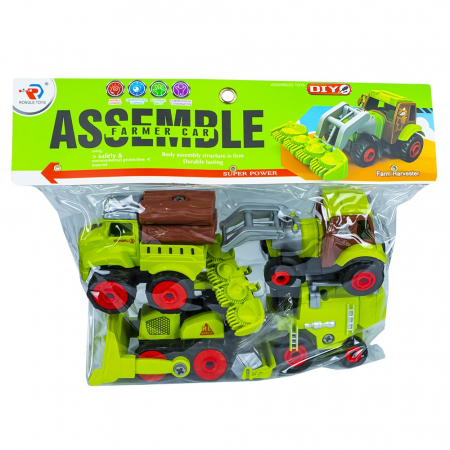 Masini Plastic - Metal - Utilaj ferma demontabil, 4 buc/set