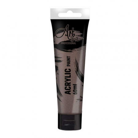 TEMPERA - Vopsea acrilica metalizata Art, 60 ml, 6buc/set, DARK BROWN - ARTLINE