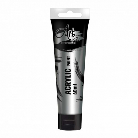 TEMPERA - Vopsea acrilica metalizata Art, 60 ml, 6buc/set, SILVER - ARTLINE