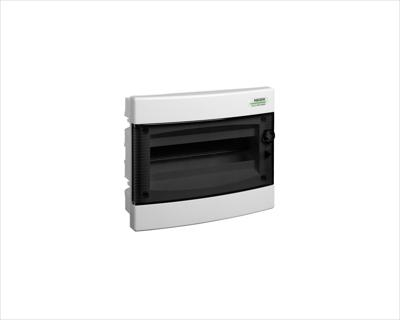 Cofret de distributie din plastic, montare incastrata, usa transparenta, IP40, 1/2/3 randuri, 8/12/18/24/36 module [1]