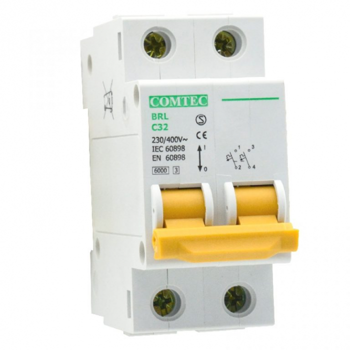 Intrerupator automat bipolar BRL 6kA MCB, COMTEC [1]