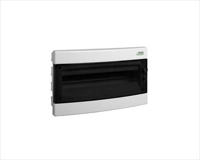 Cofret de distributie din plastic, montare incastrata, usa transparenta, IP40, 1/2/3 randuri, 8/12/18/24/36 module [2]
