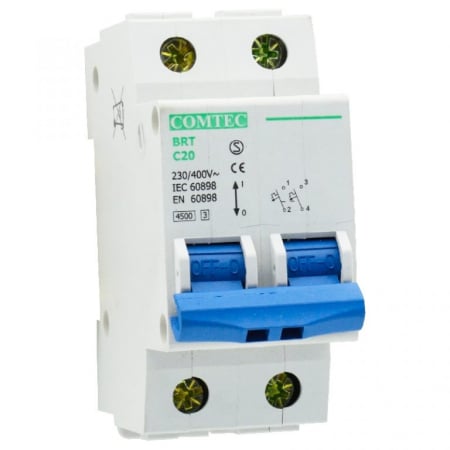Sigurante 2P - Intrerupator automat bipolar BRT 4.5kA MCB, 10; 16; 20; 25 A, COMTEC