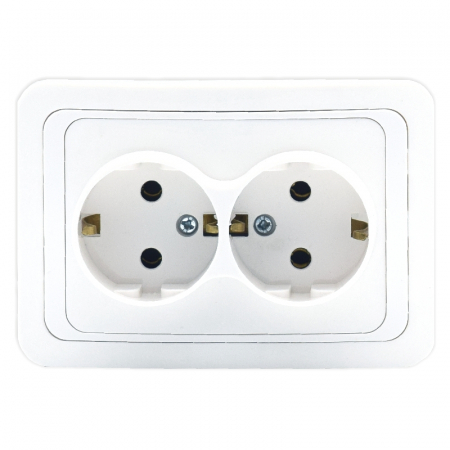 Aparataj clasic - Priza dubla shuko Eco Premium, MF0012-06043, COMTEC