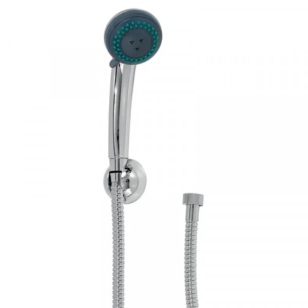 Baterii dus - Set para de dus, Ferro, Mini Fast, 3 jeturi, cu suport si furtun, crom