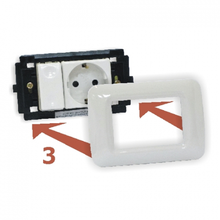 Suport aparate 1/3 - 6 module, COMTEC [2]