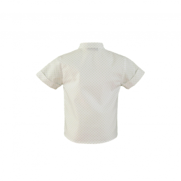 Camasa cu maneca scurta bebe baiat Alb Miranda 12-30 luni [2]
