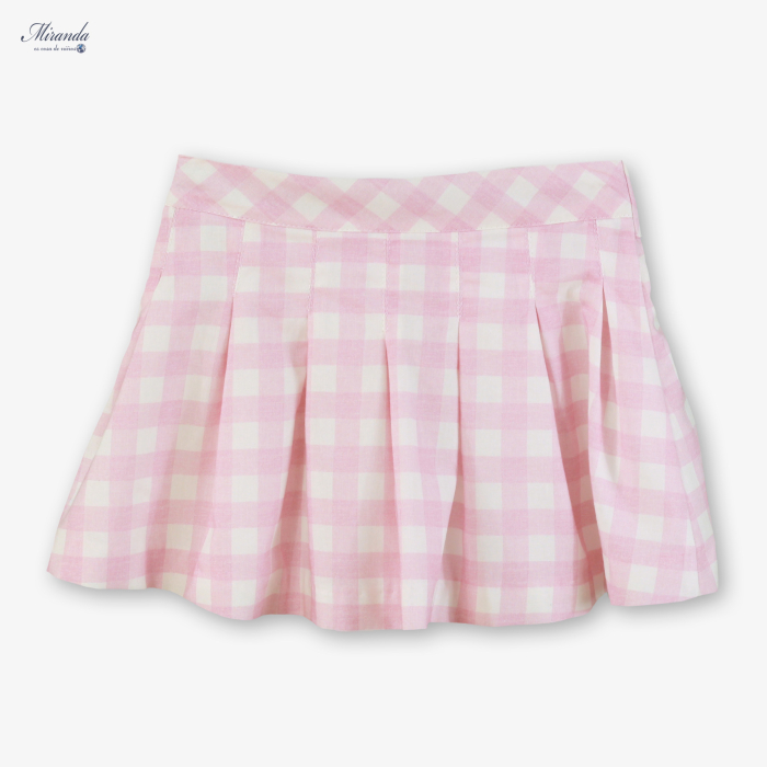 Fusta alb cu roz in carouri [2]