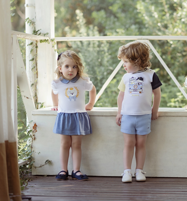 Pantaloni scurti pentru bebe cu logo NelBlu [3]