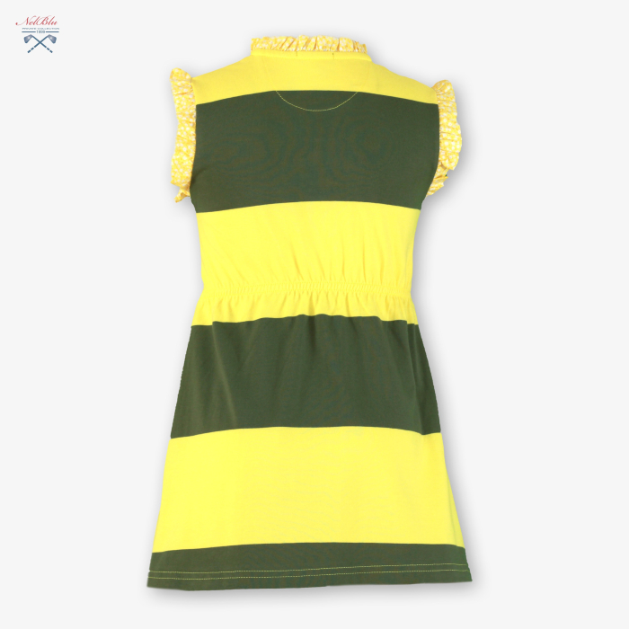 Rochie cu dungi verzi si galbene [2]