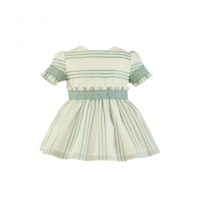 Rochita bebe fetita Alb cu Verde Miranda 12-30 luni [1]